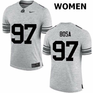NCAA Ohio State Buckeyes Women's #97 Nick Bosa Gray Nike Football College Jersey KLH5545BQ